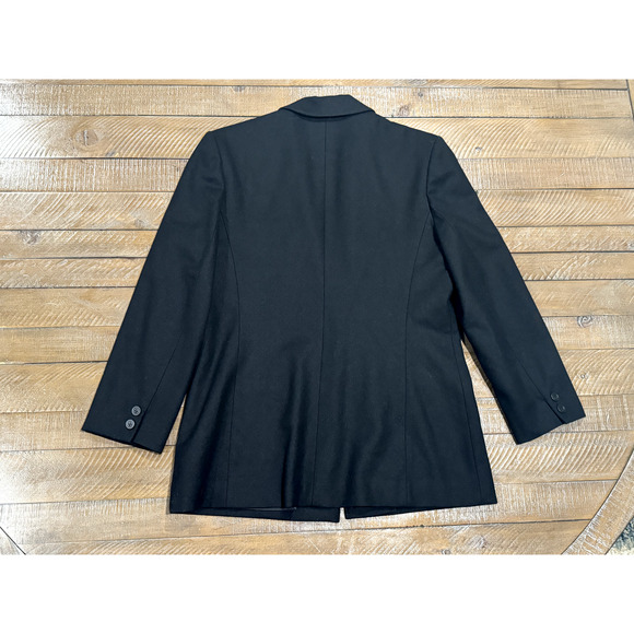 Vintage PENDLETON Black Petite Suit Blazer 100% Virgin Wool - Size 8 - Picture 2 of 11